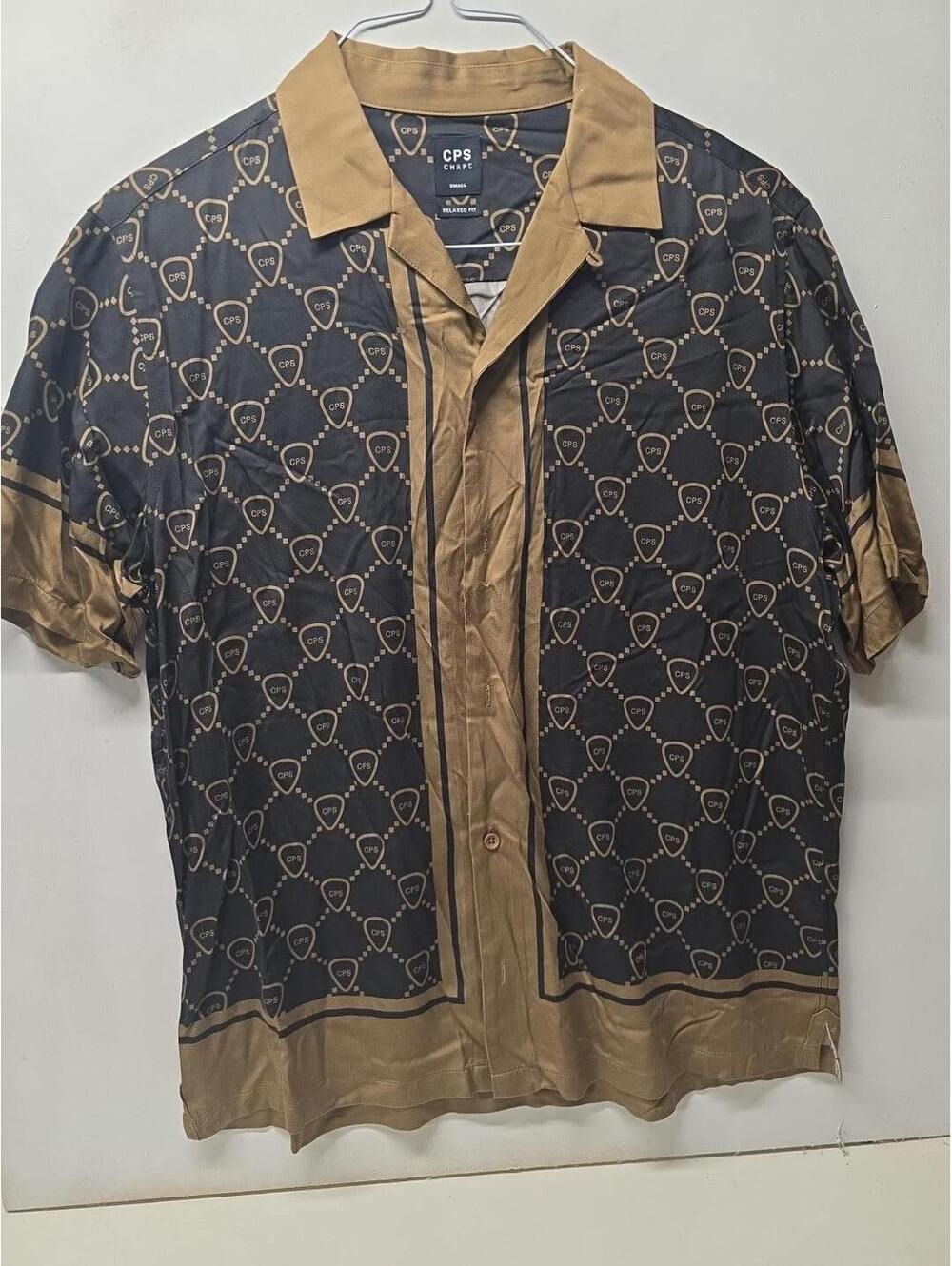 CPS Chaps - men's size small button down print shirt